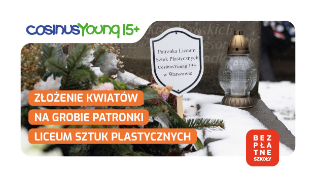 Złożenie kwiatów na grobie patronki szkoły