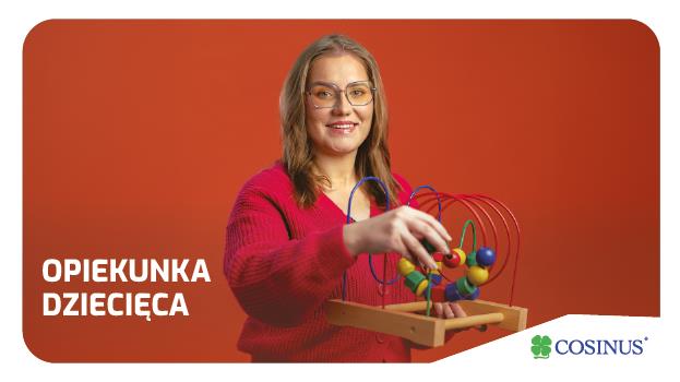 Opiekunka dziecięca - bezpłatny kierunek w szkole Cosinus.