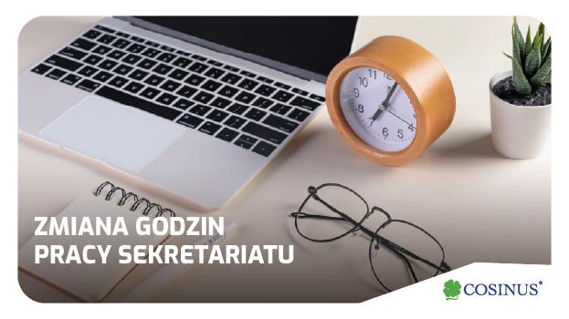Zmiana godzin pracy sekretariatu od 01.11.2025