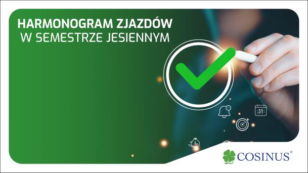 Harmonogram zjazdów w semestrze jesiennym!