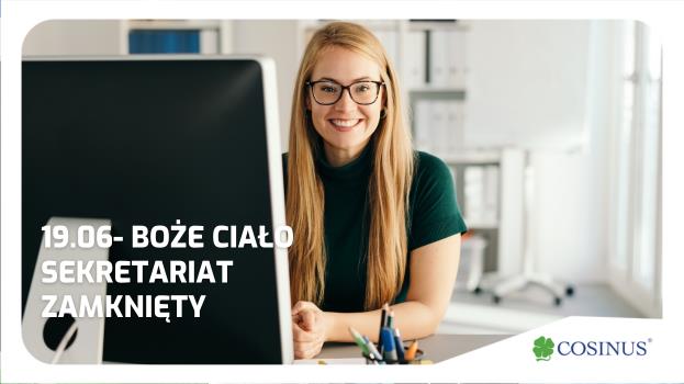 Boże Ciało- 19.06- sekretariat zamknięty
