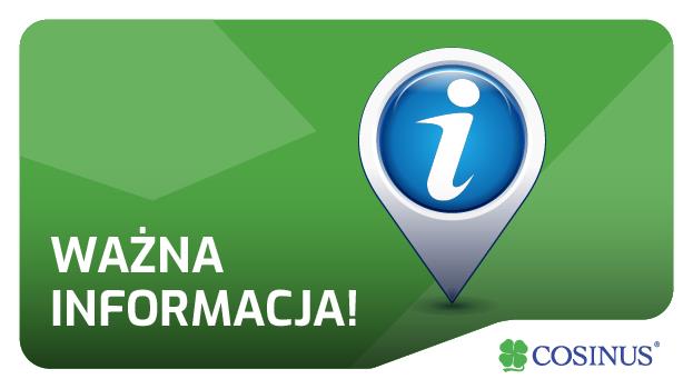 Ważna informacja organizacyjna