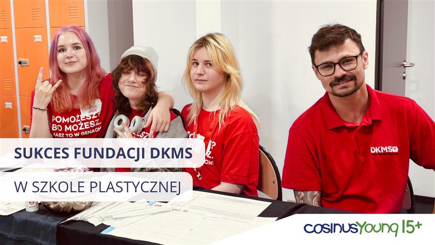 Podsumowanie akcji fundacji DKMS w szkole plastycznej