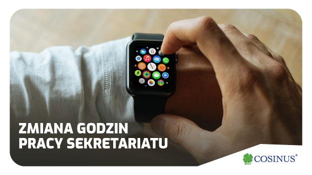 Zmiana godzin pracy sekretariatu.
