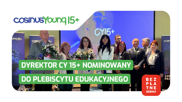 Dyrektor Szkoły Branżowej I Stopnia CosinusYoung 15+ w Gdyni z nominacją w Plebiscycie Edukacyjnym
