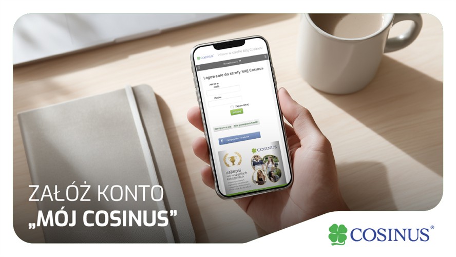 Załóż konto „Mój Cosinus” i miej swój plan zajęć zawsze pod ręką