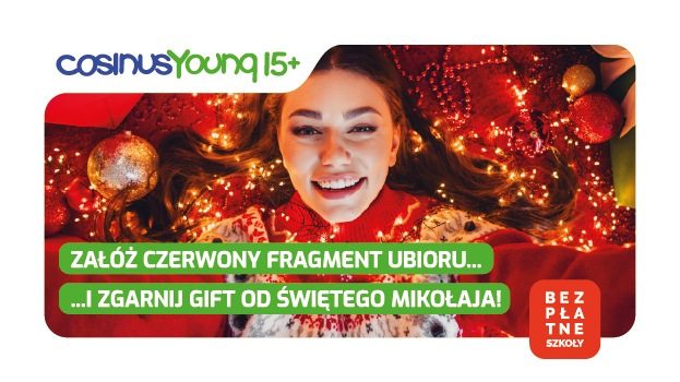 Wskakuj w czerwień i odbierz niespodziankę! Mikołajki w CosinusYoung 15+ Bytom.