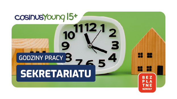 Godziny pracy sekretariatu CosinusYoung 15+