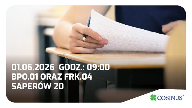 Egzaminy zawodowe 01.06.2026