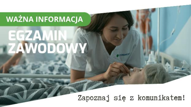 Ważny komunikat dotyczący egzaminów zawodowych.