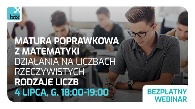 Bezpłatny webinar: Działania na liczbach rzeczywistych.Rodzaje liczb.