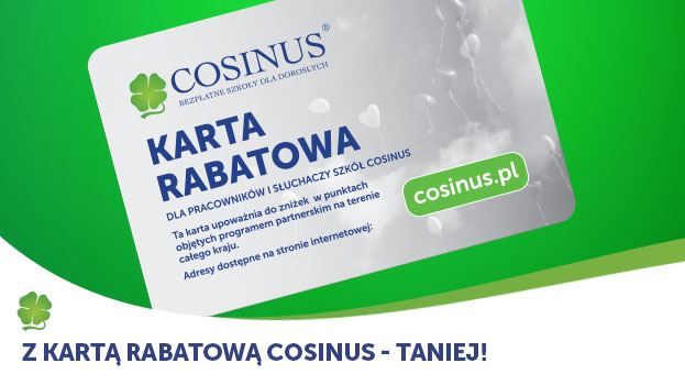 Zniżki z Kartą Rabatową Cosinus