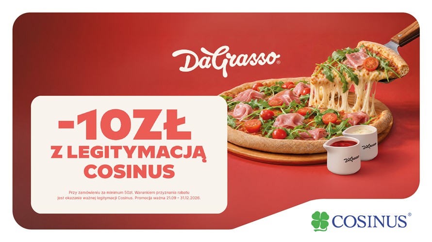 Zniżka na pizzę dla słuchaczy Cosinus!