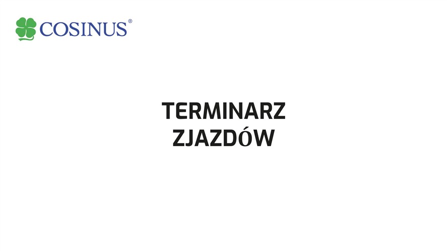 TERMINARZ ZJAZDÓW NA ROK 2026/2027