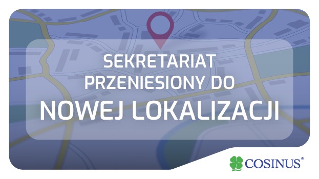 Nowy adres sekretariatu Policealnej Szkoły „Cosinus III”