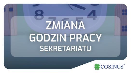 Uwaga: sekretariat Cosinus Gdynia ponownie otwarty w niedziele! 📢